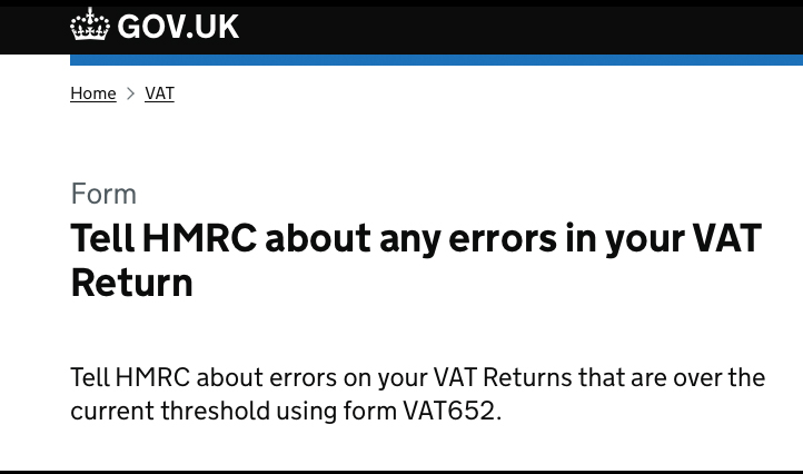 VAT return errors